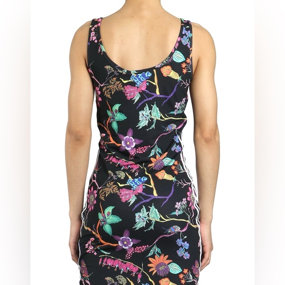 🌺Women's Adidas Poisonous Garden butterfly  floral Slim Tank Dress - Picture 9 of 10